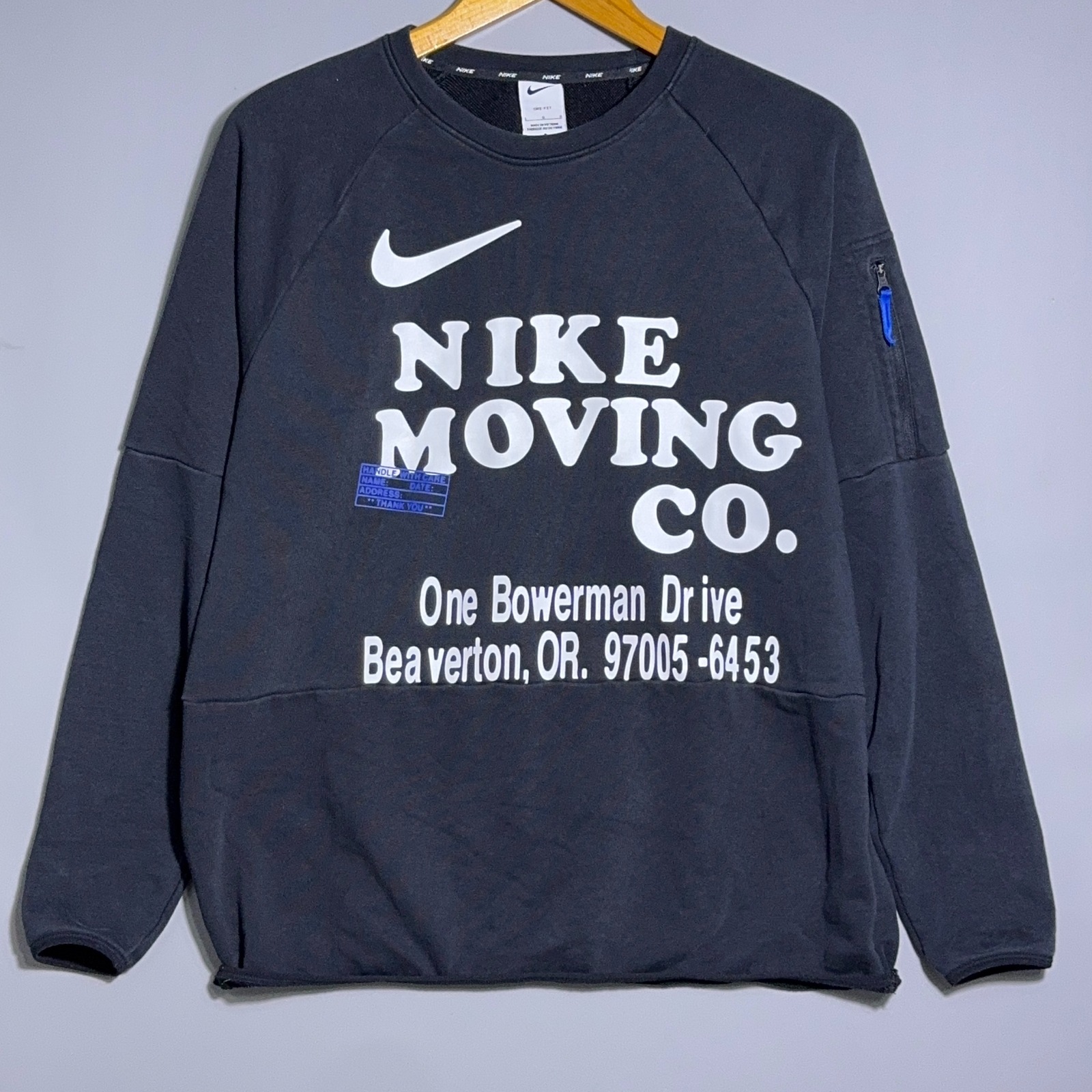 Nike Moving Co Sweatshirt Mens Size Large Pullover Black Gorpcore
